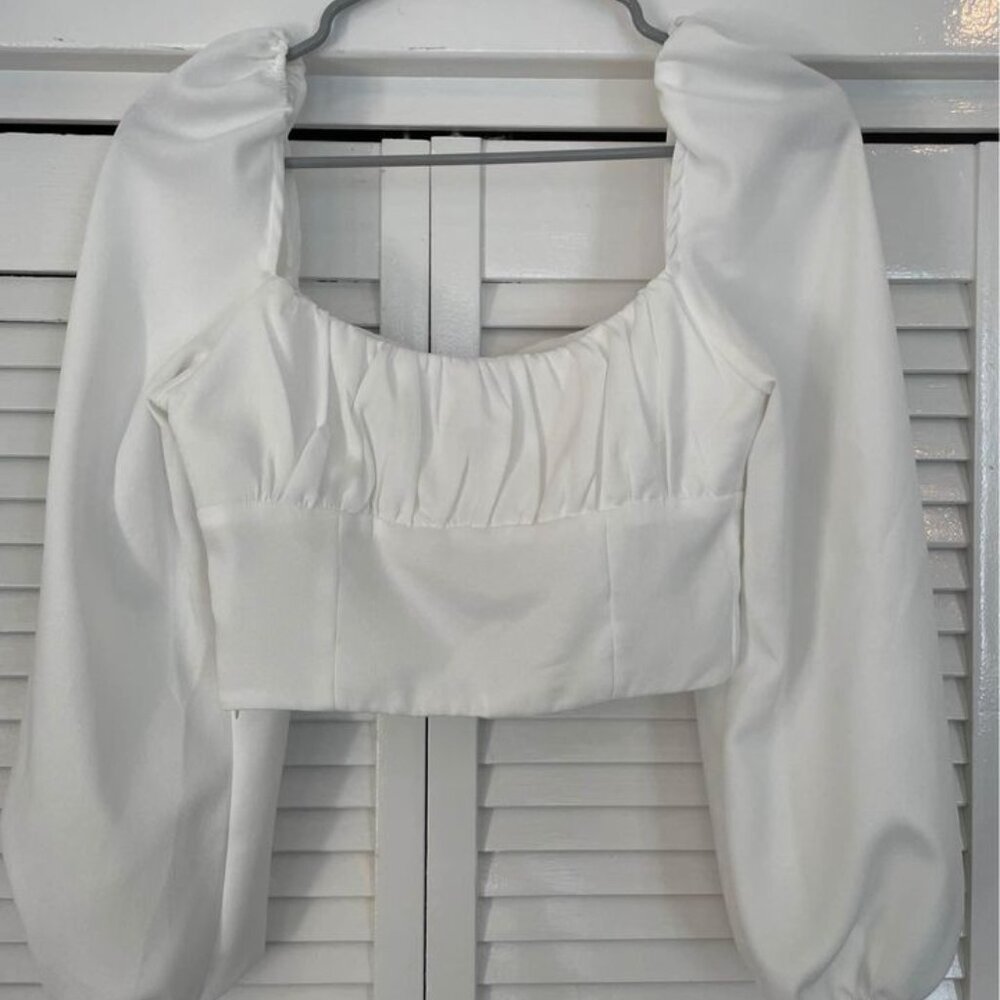 White princess Polly crop top